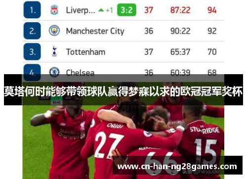 莫塔何时能够带领球队赢得梦寐以求的欧冠冠军奖杯